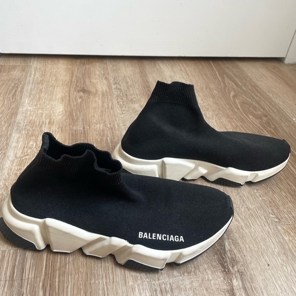 Balenciaga Speed LT logo-print stretch-knit high-top sneakers - Picture 2 of 7